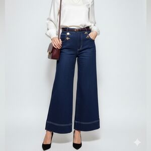 Maeve By Antrhopologie High Rise  Wide Leg Jeans